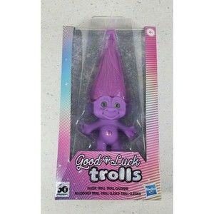 Good Luck Trolls Doll 60th Anniversary Classic Purple 2019 Green Eyes